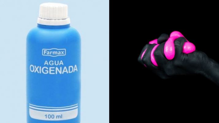 Elimina manchas de slime de la ropa con agua oxigenada