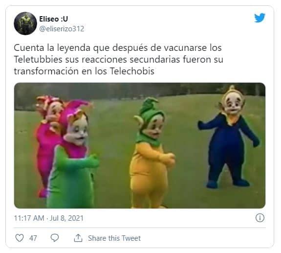 Después de la vacuna COVID, los Teletubbies se transformaron en Telechobis.