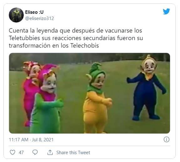 Después de la vacuna COVID, los Teletubbies se transformaron en Telechobis.