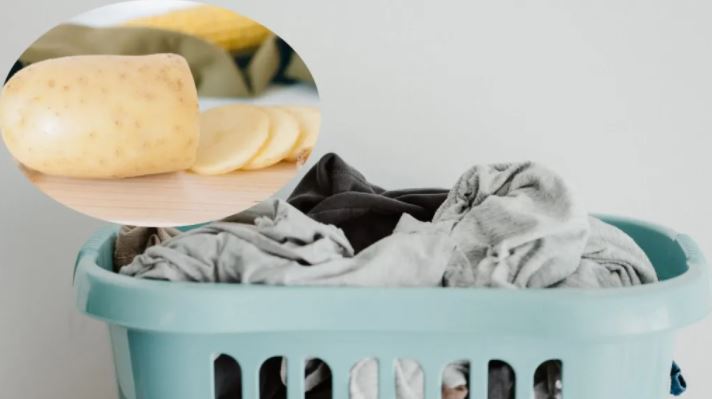 Truco con una papa para eliminar manchas muy pegadas en la ropa, sin  desgastarla