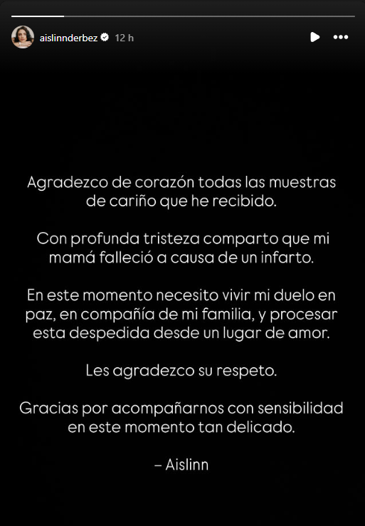 Captura de Pantalla/AislinnDerbez (Instagram) Captura de Pantalla/AislinnDerbez (Instagram)