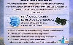 Obligatorio, uso de cubrebocas en CeDIF de Mazatepec