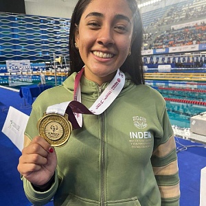 Paulina Alanís Hernández obtuvo oro en los 200 metros estilo mariposa, e Ian González Núñez, en las pruebas de 800 y 1500 metros libres.