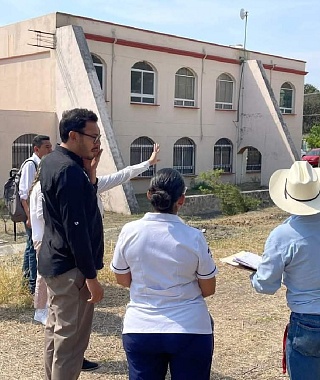 Este martes, el titular de la SDS recorrió diversas escuelas de Tetecala.