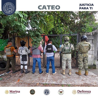 Catean una vivienda en Jojutla   El inmueble cateado quedó a resguardo de las autoridades.