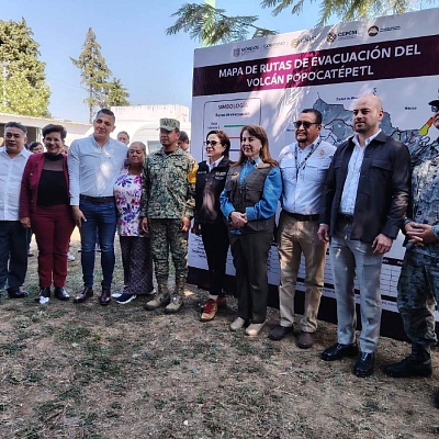 Alcaldes de los Altos su suman a recorrido de la Ruta de Evacuación 2 del volcán Popocatépetl