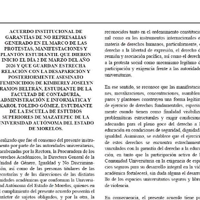 Hay garantía de no represalias: UAEM