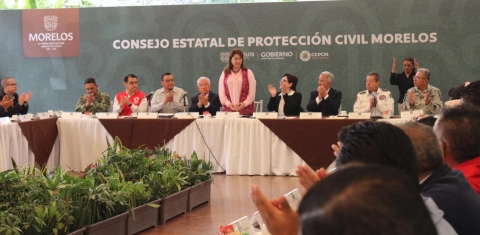 Preside gobernadora primera sesión ordinaria del Consejo Estatal de Protección Civil Morelos
