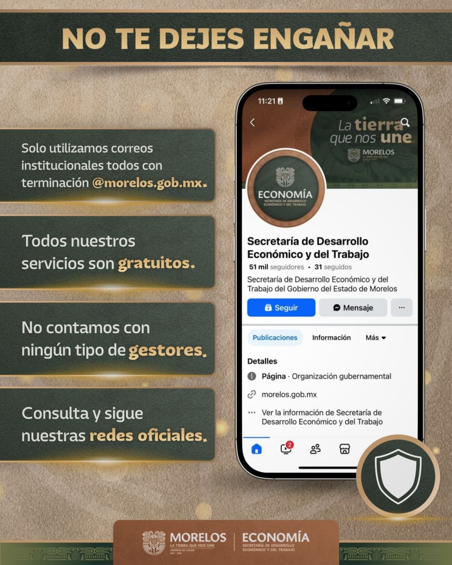 Alerta SDEyT de información falsa relacionada con supuestos apoyos económicos