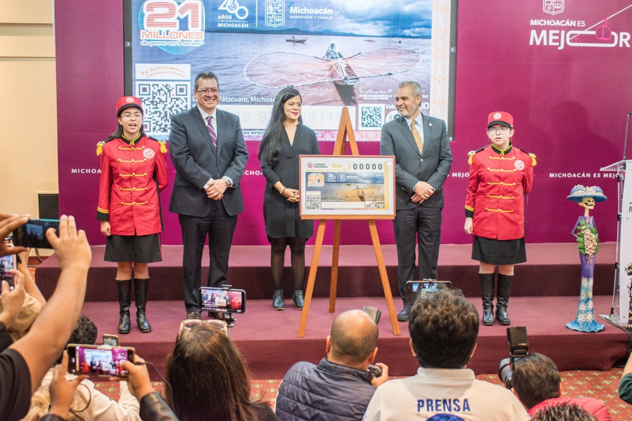 Lotería Nacional celebra el Bicentenario de Michoacán con un billete conmemorativo