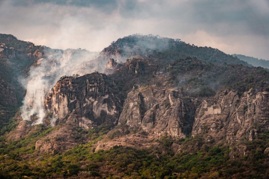 70% de control y 50% de liquidación en incendio forestal en Tepoztlán: Mando Unificado