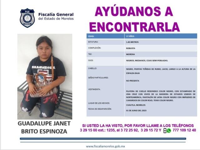 Una adolescente está desaparecida desde hace tres días