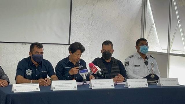 La titular de la Policía de Cuernavaca, Alicia Vázquez, hizo un recuento de la actividad de la corporación en los días recientes. 