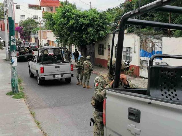 Los marinos se desplegaron en diversas zonas del municipio de Cuernavaca.