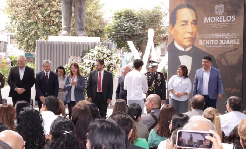 Preside gobernadora conmemoración del CCXIX aniversario del natalicio de Benito Juárez