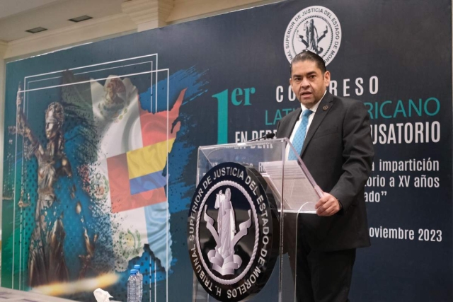 El magistrado Jorge Gamboa Olea habló en el primer Congreso Latinoamericano en Derecho Penal Acusatorio que se realizó en Cuernavaca. 