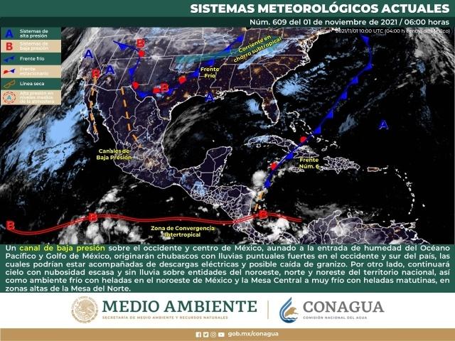 Se prevé tiempo inestable para inicio de noviembre