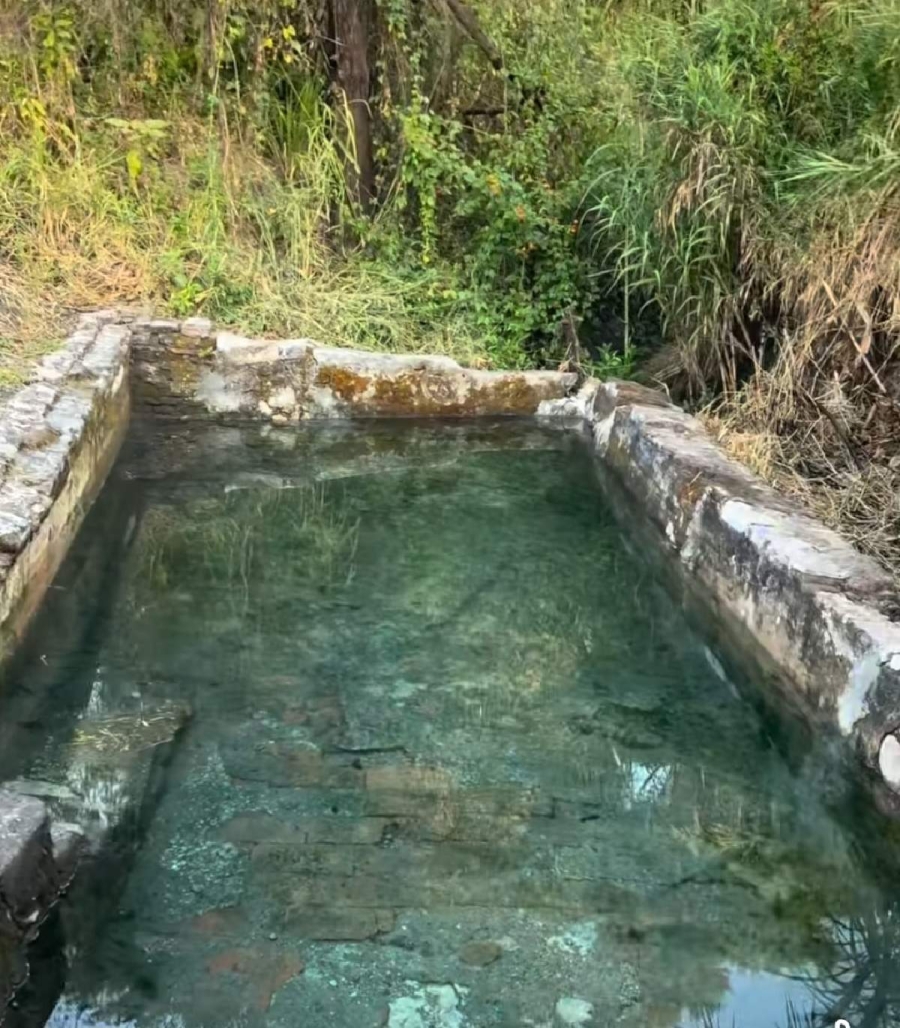 Esta semana el agua del manantial comenzó a brotar nuevamente con abundancia, tras años de permanecer seco.