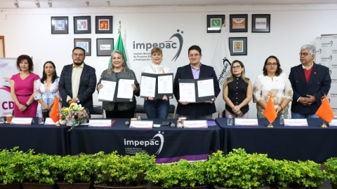 Firman convenio de colaboraci&oacute;n Impepac y CDHM