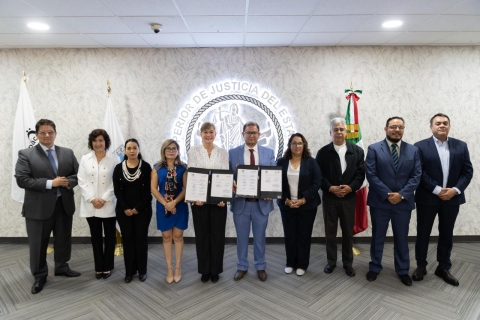 Firman &Oacute;rgano de Administraci&oacute;n Judicial e Impepac convenio para organizaci&oacute;n de elecci&oacute;n judicial 2025-2027
