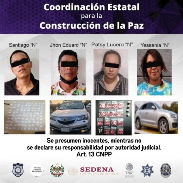 Detiene Policía Morelos a cinco personas por presuntos delitos contra la salud