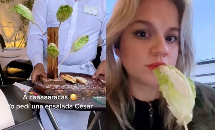 Polémica en TikTok: Ensalada César en palos desata debate culinario