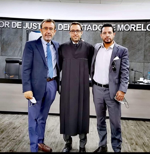 El magistrado Jaime Castera Moreno y su padre Jaime Castera Toscano.