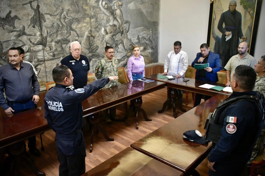 Atestiguan integrantes de la Mesa de Coordinación Estatal toma de protesta del nuevo secretario de seguridad pública de Cuautla