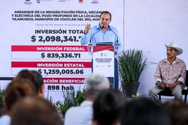 Mejora gobierno de Cuauhtémoc Blanco calidad del agua y asegura un suministro confiable en Coatlán del Río y Tetecala