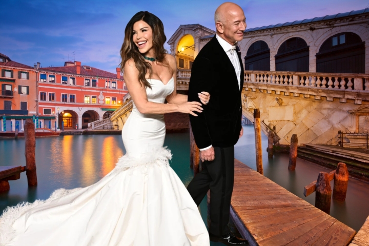 Jeff Bezos y Lauren Sánchez celebran lujosa boda en Venecia en medio de protestas