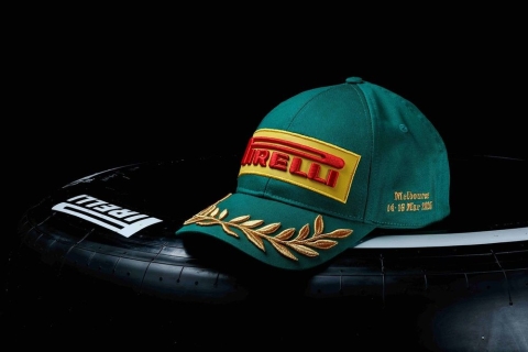 Estas son las gorras de Pirelli para el podio durante la temporada 2025 de la F1