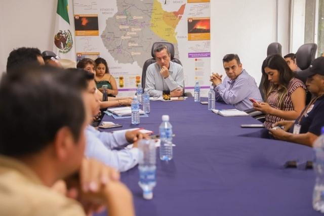 Sostiene CEPCM encuentro con autoridades de municipios colindantes al volcán Popocatépetl