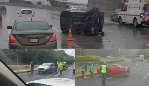 Se registran tres accidentes en la México-Acapulco