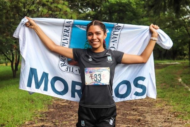 Melissa registró un tiempo de 56:18.71 minutos, en la prueba de campo traviesa, en el Encuentro Nacional Deportivo Indígena 2023.