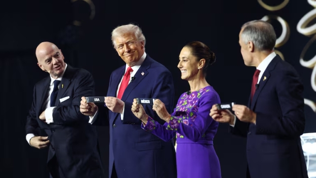 Trump y Sheinbaum se encuentran por primera vez en el sorteo del Mundial