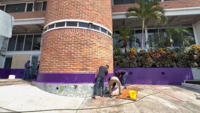 Incorpora TSJ color morado a fachada de edificio de Junta de Administración, Vigilancia y Disciplina