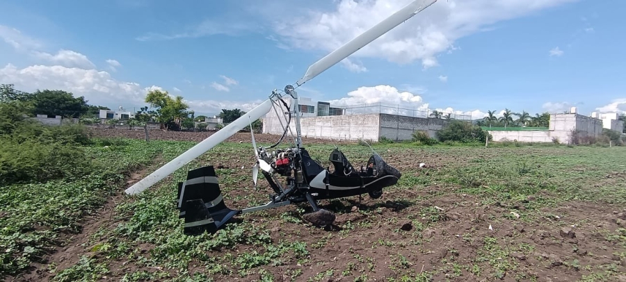 Cae aeronave ultraligera en Chiconcuac; el tripulante no requirió traslado hospitalario