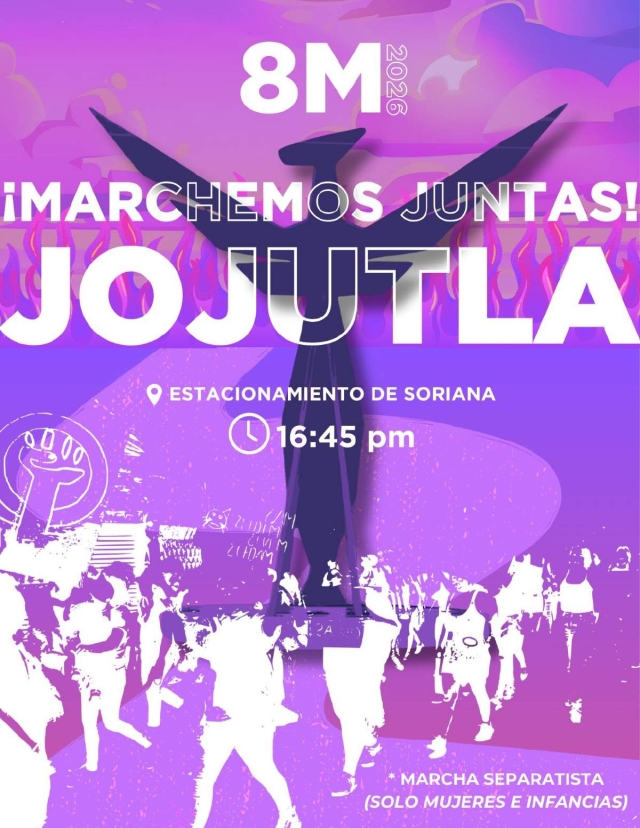 Todo listo para la marcha del 8M en Jojutla