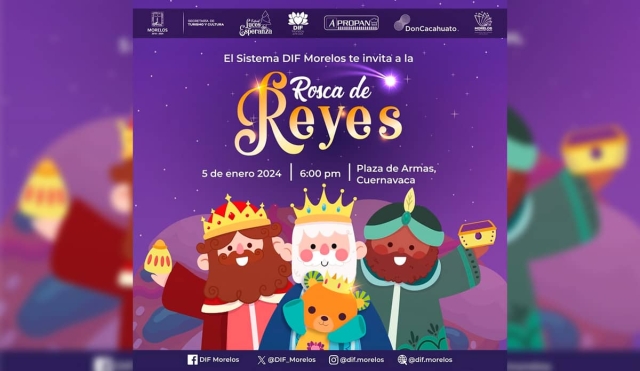 El DIF Morelos invita a disfrutar de la monumental rosca de reyes