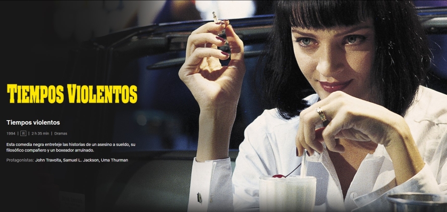 Pulp Fiction' regresa a Netflix, pero solo por cuatro días