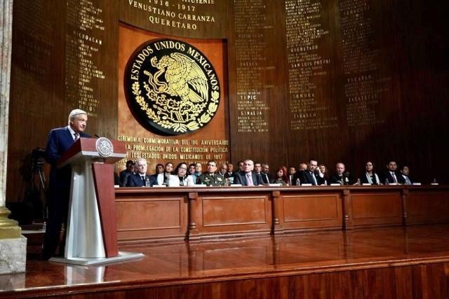 Participa gobernador en la &#039;Conmemoración del 106 Aniversario de la Promulgación de la Constitución de 1917&#039;, encabezada por el presidente AMLO