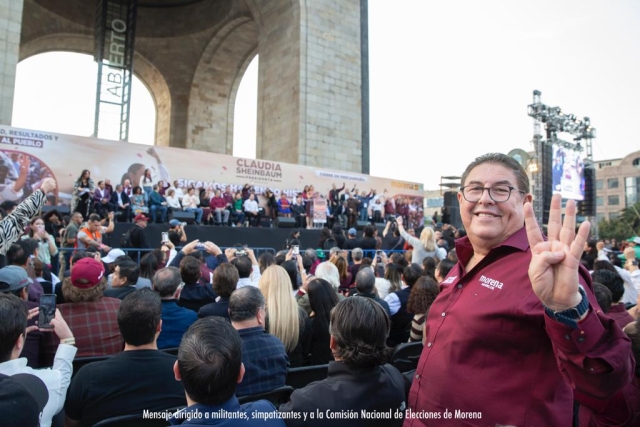 Acompañó Víctor Mercado a Claudia Sheinbaum al cierre de precampaña en CDMX