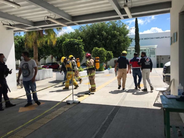 En el hospital número 7 del IMSS el ejercicio se desarrolló en calma. 