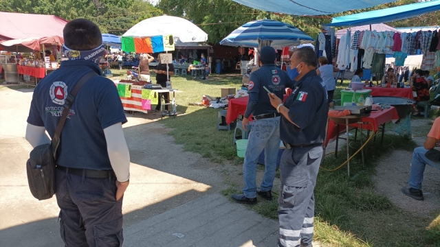 Supervisión del &#039;Convoy, unidos por Morelos ante el covid-19&#039; en tianguis de Yautepec