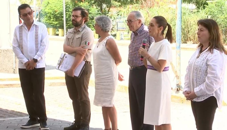 Encabeza presidenta Claudia Sheinbaum asamblea 'Salud Casa por Casa', en Emiliano Zapata