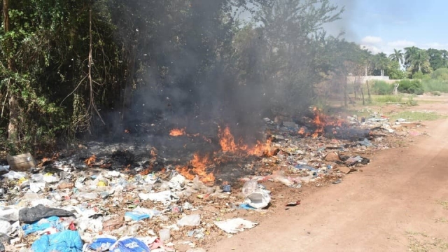 Mazatepec quema de basura