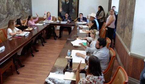 Aspectos de la sesión de Cabildo.