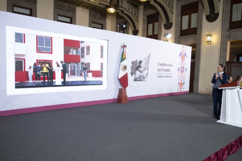 La presidenta inform&oacute; avances del programa Vivienda para el Bienestar en su conferencia de ayer.