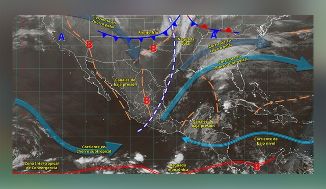 Vaguada polar y nuevo frente generan lluvias y ambiente muy fr&iacute;o en el pa&iacute;s