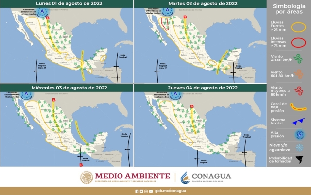 Inicia agosto con cielo nublado y posibilidad de lluvias en Morelos